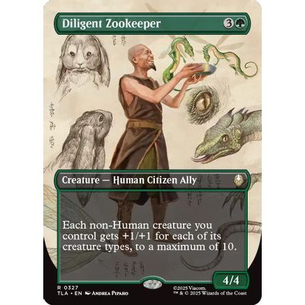 Diligent Zookeeper (Borderless) (TLA-327) - Avatar: The Last Airbender Foil