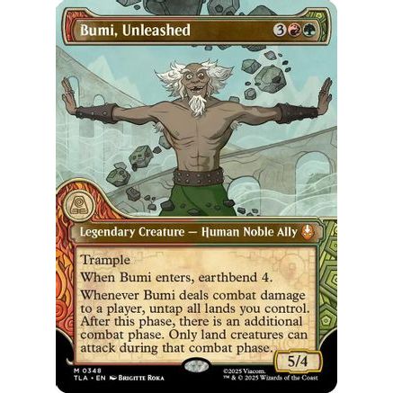 Bumi, Unleashed (Showcase) (TLA-348) - Avatar: The Last Airbender Foil