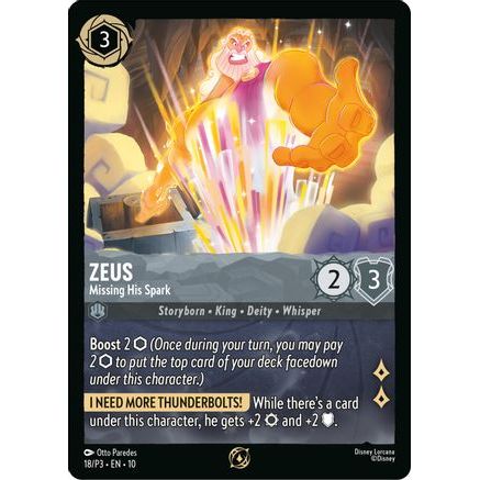 Zeus - Missing His Spark (18) - Disney Lorcana Promo Cards Cold Foil