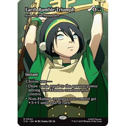 Earth Rumble Triumph - Return of the Wildspeaker (Borderless) (TLE-044) - Avatar: The Last Airbender: Eternal-Legal