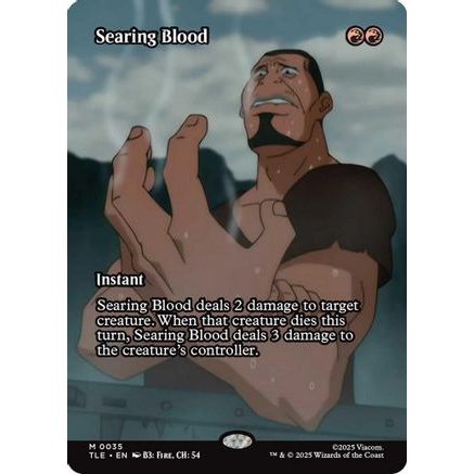 Searing Blood (Borderless) (TLE-035) - Avatar: The Last Airbender: Eternal-Legal Foil