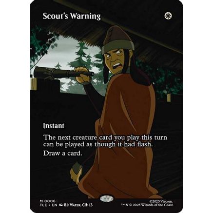 Scout's Warning (Borderless) (TLE-006) - Avatar: The Last Airbender: Eternal-Legal