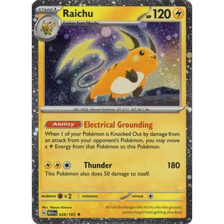 Raichu 026/165 (Cosmos Holo) 26 - Miscellaneous Cards & Products Holofoil
