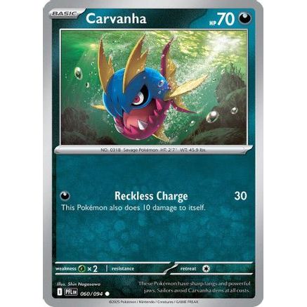 Carvanha 60 - ME02 Phantasmal Flames Reverse Holofoil