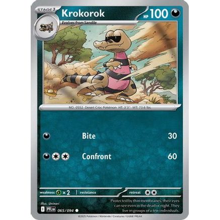 Krokorok 65 - ME02 Phantasmal Flames Reverse Holofoil