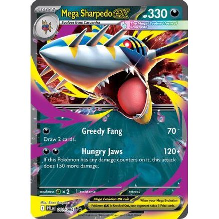 Mega Sharpedo ex - 061/094 61 - ME02 Phantasmal Flames Holofoil
