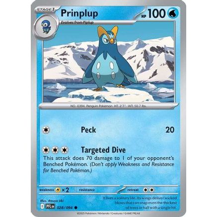 Prinplup 28 - ME02 Phantasmal Flames Reverse Holofoil
