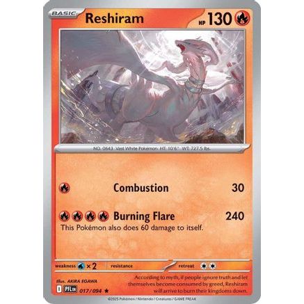 Reshiram 17 - ME02 Phantasmal Flames Reverse Holofoil