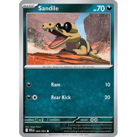 Sandile 64 - ME02 Phantasmal Flames Reverse Holofoil