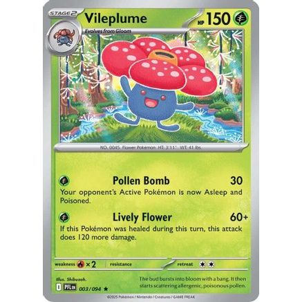 Vileplume 3 - ME02 Phantasmal Flames Reverse Holofoil