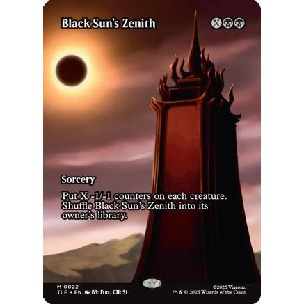 Black Sun's Zenith (Borderless) (TLE-022) - Avatar: The Last Airbender: Eternal-Legal Foil