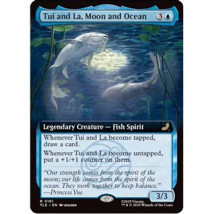 Tui and La, Moon and Ocean (Extended Art) (TLE-181) - Avatar: The Last Airbender: Eternal-Legal Foil