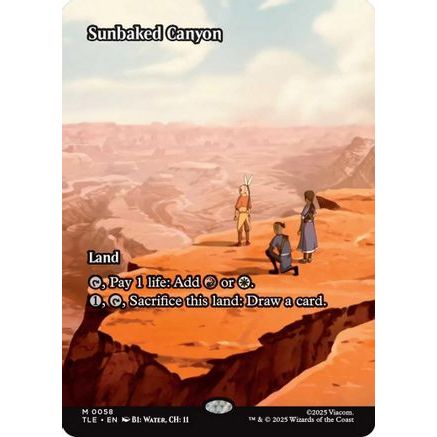 Sunbaked Canyon (Borderless) (TLE-058) - Avatar: The Last Airbender: Eternal-Legal Foil