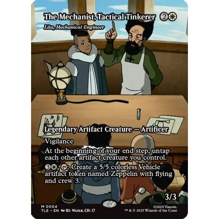 The Mechanist, Tactical Tinkerer - Lita, Mechanical Engineer (Borderless) (TLE-004) - Avatar: The Last Airbender: Eternal-Legal Foil