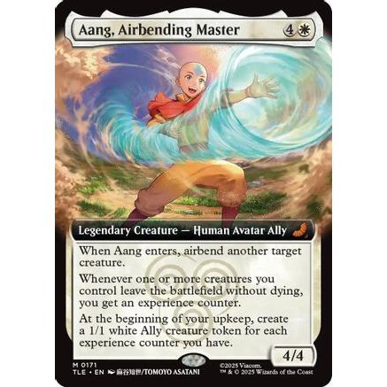 Aang, Airbending Master (Extended Art) (TLE-171) - Avatar: The Last Airbender: Eternal-Legal Foil