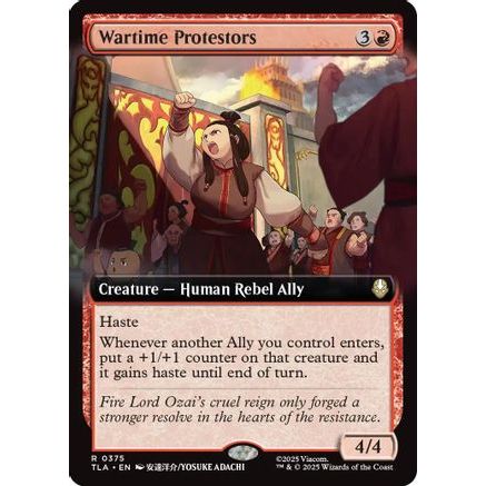 Wartime Protestors (Extended Art) (TLA-375) - Avatar: The Last Airbender Foil
