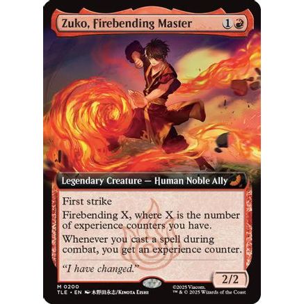 Zuko, Firebending Master (Extended Art) (TLE-200) - Avatar: The Last Airbender: Eternal-Legal Foil