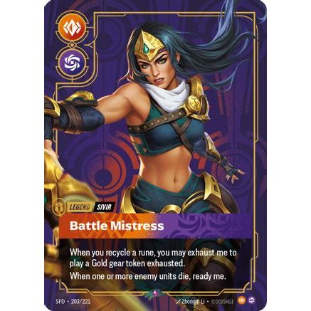 Sivir - Battle Mistress (203/221) - Spiritforged Foil