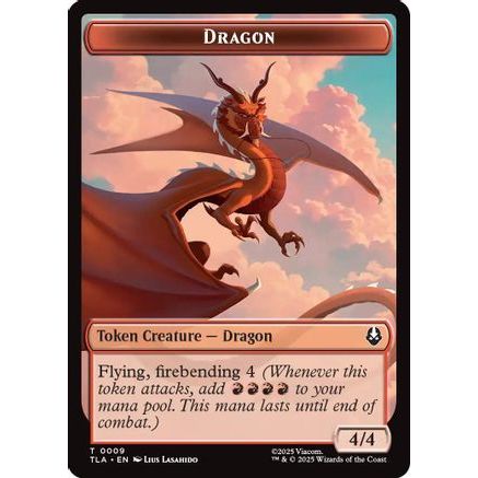 Dragon // Food (0019) Double-Sided Token (TLA-9 // 19) - Avatar: The Last Airbender Foil