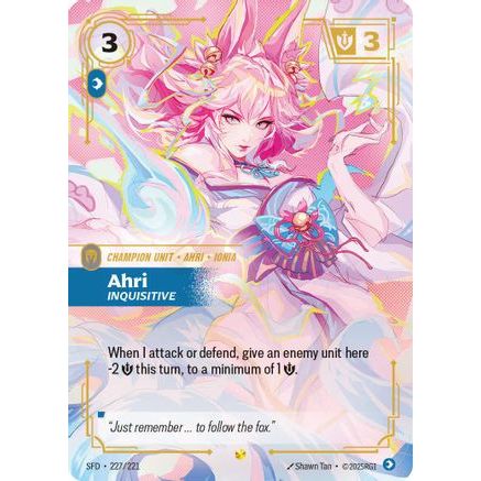 Ahri - Inquisitive (Overnumbered) (227/221) - Spiritforged Foil
