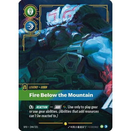 Ornn - Fire Below the Mountain (Overnumbered) (244/221) - Spiritforged Foil