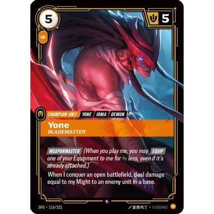 Yone - Blademaster (116/221) - Spiritforged Foil