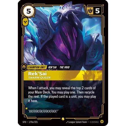 Rek'Sai - Swarm Queen (Alternate Art) (170a/221) - Spiritforged Foil