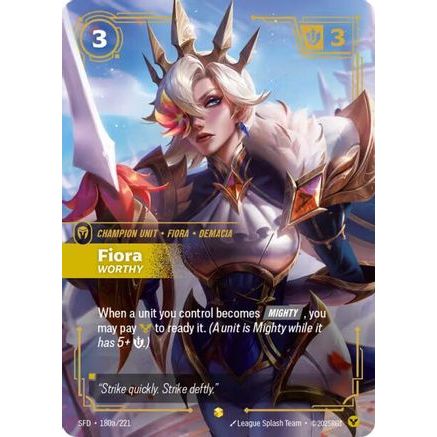 Fiora - Worthy (Alternate Art) (180a/221) - Spiritforged Foil