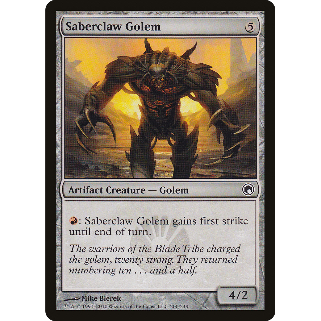 Saberclaw Golem (SOM-200) - Scars of Mirrodin