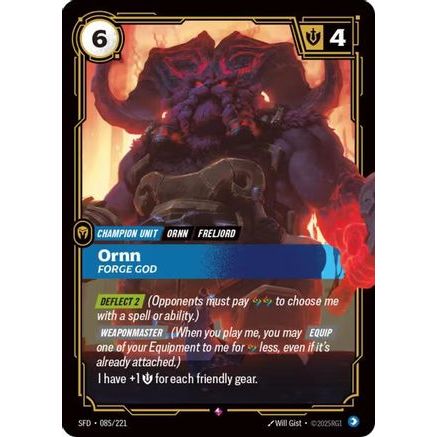 Ornn - Forge God (085/221) - Spiritforged Foil