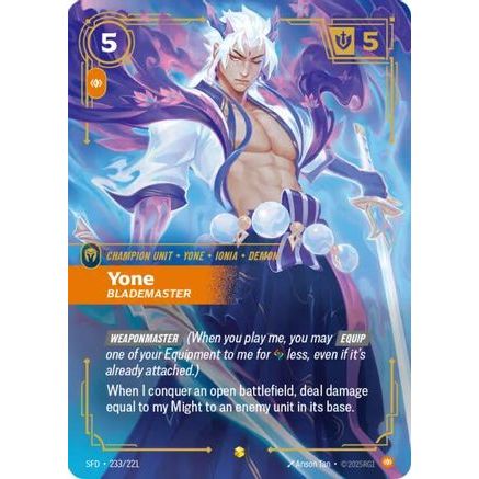 Yone - Blademaster (Overnumbered) (233/221) - Spiritforged Foil