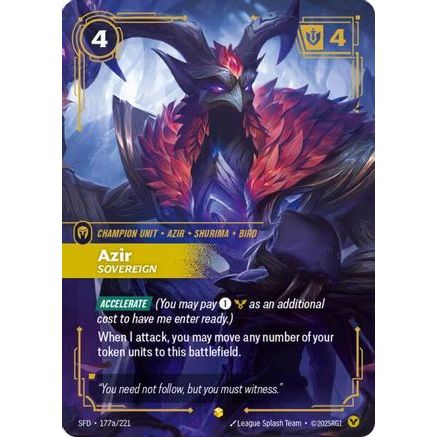 Azir - Sovereign (Alternate Art) (177a/221) - Spiritforged Foil