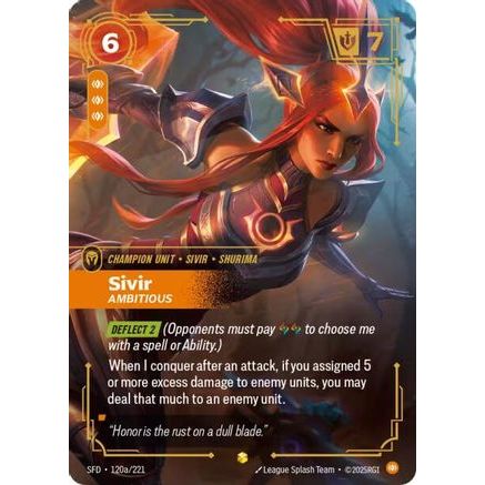 Sivir - Ambitious (Alternate Art) (120a/221) - Spiritforged Foil