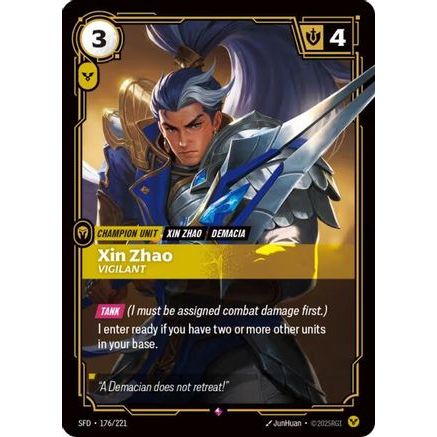 Xin Zhao - Vigilant (176/221) - Spiritforged Foil