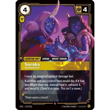 Soraka - Wanderer (173/221) - Spiritforged Foil