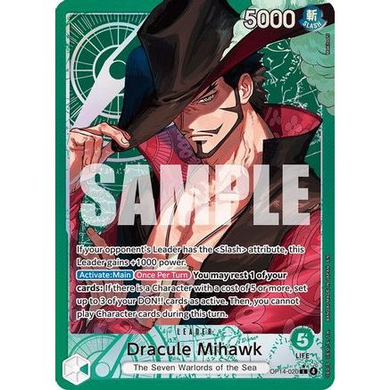 Dracule Mihawk - OP14-020 (Alternate Art) (OP14-020) - The Azure Sea's Seven Foil