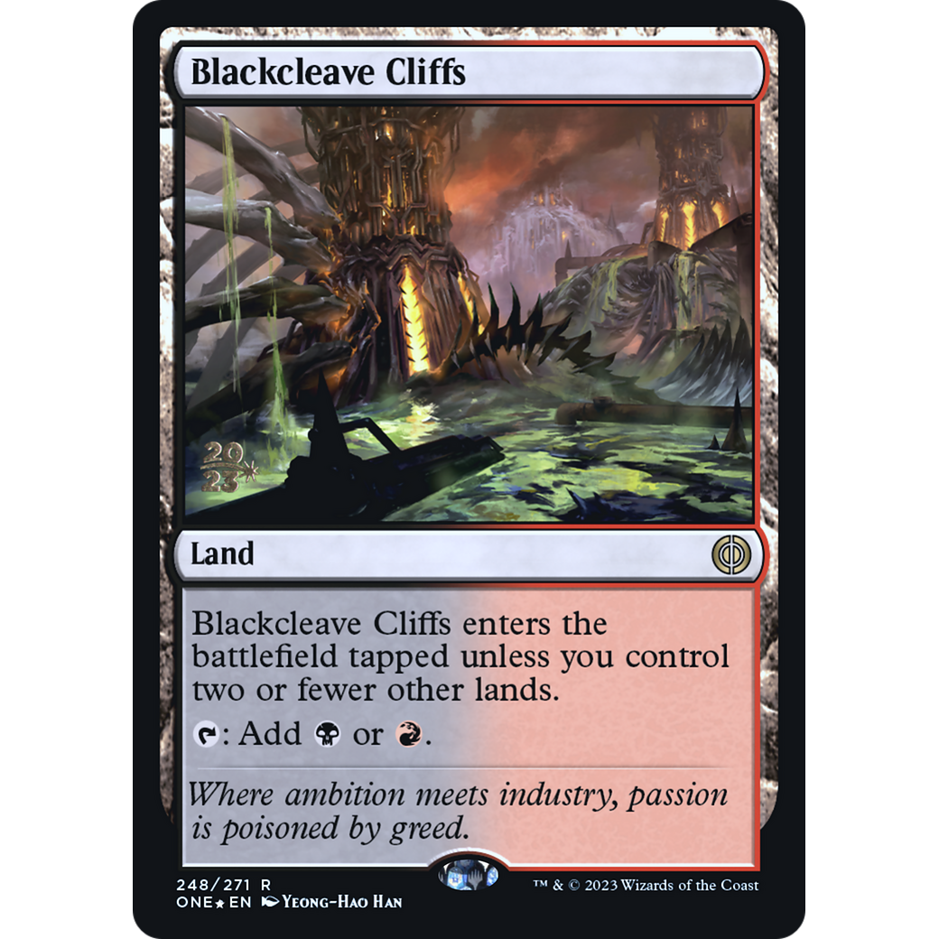 Blackcleave Cliffs (PRE-248S) - Phyrexia: All Will Be One Promos Foil