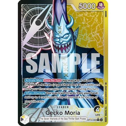 Gecko Moria - OP14-080 (Alternate Art) (OP14-080) - The Azure Sea's Seven Foil