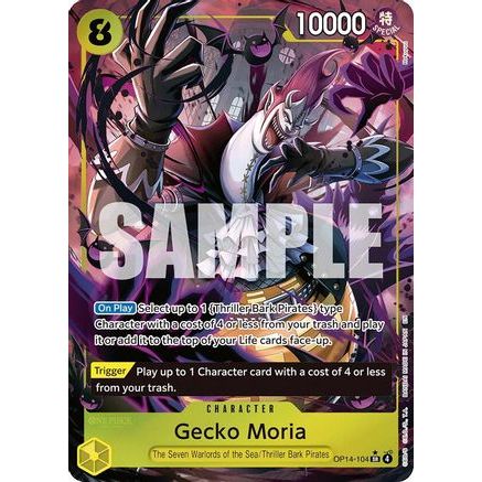 Gecko Moria - OP14-104 (Alternate Art) (OP14-104) - The Azure Sea's Seven Foil