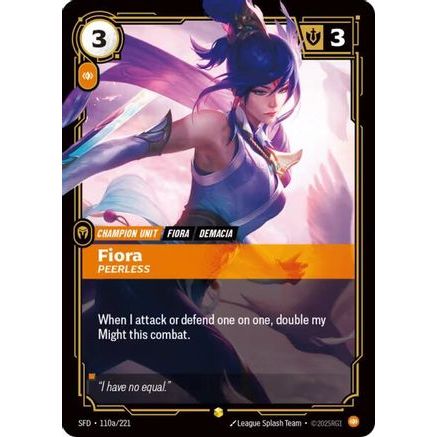 Fiora - Peerless (Alternate Art) (110a/221) - Spiritforged Foil