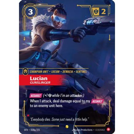 Lucian - Gunslinger (Alternate Art) (028a/221) - Spiritforged Foil