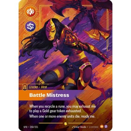 Sivir - Battle Mistress (Overnumbered) (250/221) - Spiritforged Foil