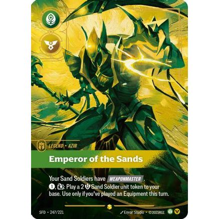Azir - Emperor of the Sands (Overnumbered) (247/221) - Spiritforged Foil