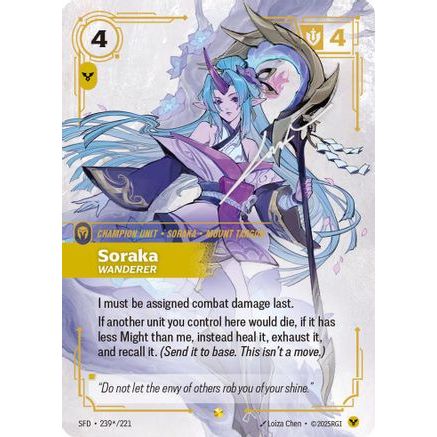 Soraka - Wanderer (Signature) (239*/221) - Spiritforged Foil
