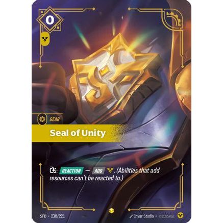 Seal of Unity (Overnumbered) (238/221) - Spiritforged Foil