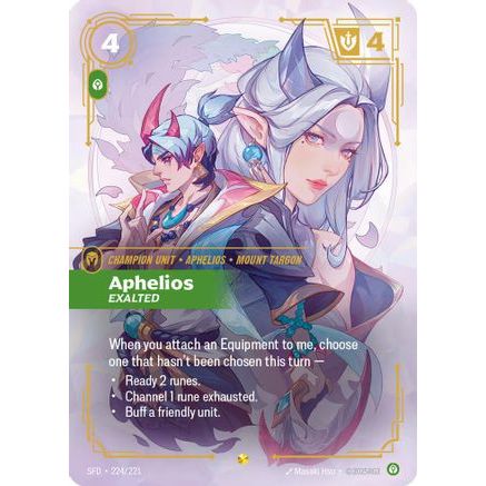 Aphelios - Exalted (Overnumbered) (224/221) - Spiritforged Foil