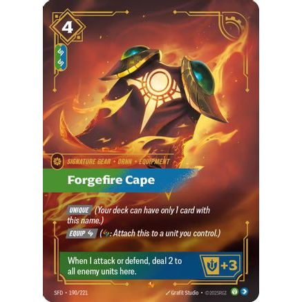 Forgefire Cape (190/221) - Spiritforged Foil