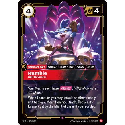 Rumble - Hotheaded (026/221) - Spiritforged Foil