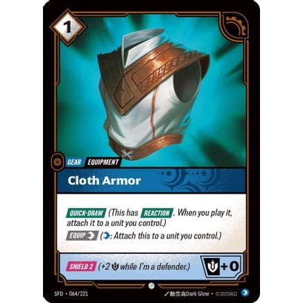 Cloth Armor (064/221) - Spiritforged Foil