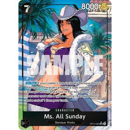 Ms. All Sunday (Alternate Art) (OP14-084) - The Azure Sea's Seven Foil